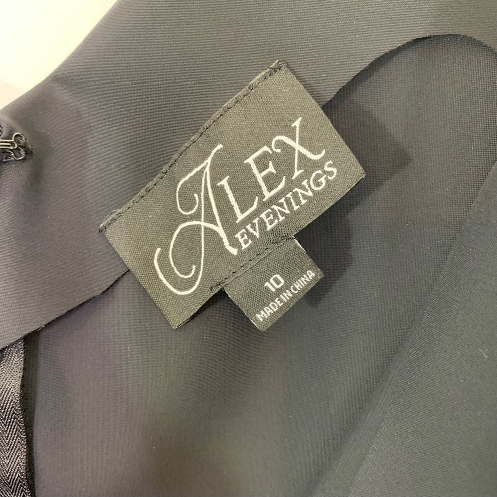 ALEX EVENINGS Jersey Knit Rhinestone Detail Dress - Picture 9 of 12